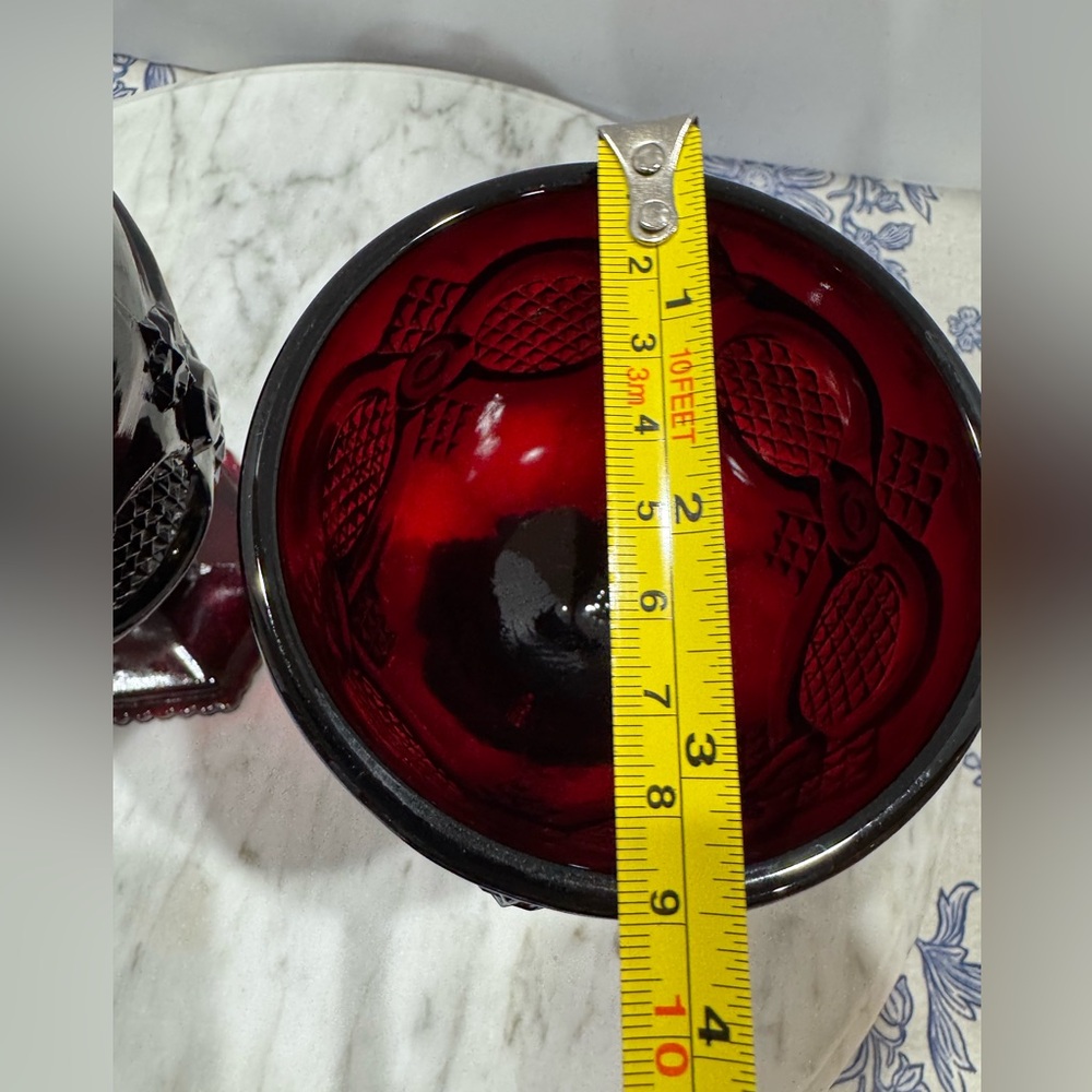 Vintage Avon Dark Red Goblets - Picture 2 of 9